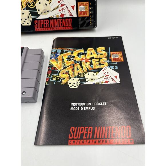 VEGAS STAKES, Super Nintendo SNES Complete CIB, Tested & Authentic - Picture 3 of 14
